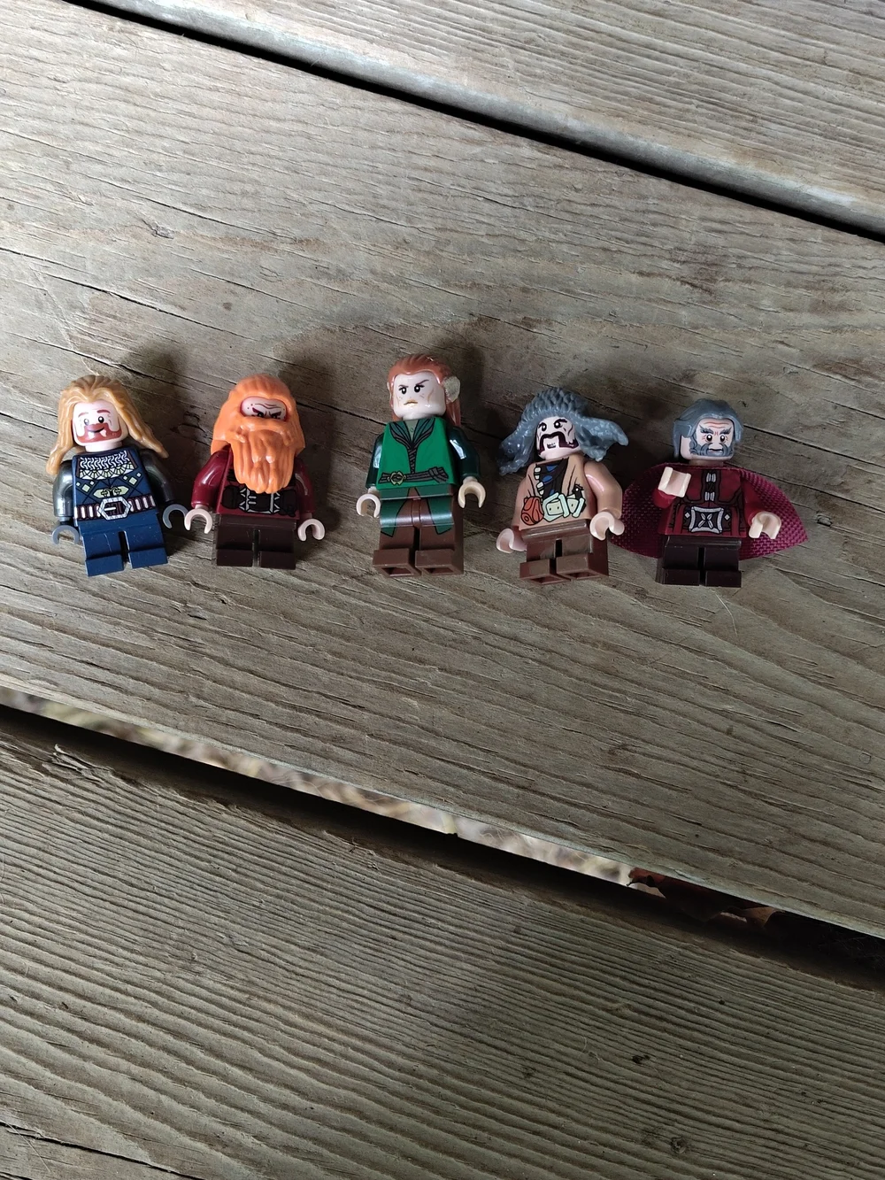 Five Custom The Hobbit MiniFigures Fíli, Gloin, Tauriel, Bofur, And Dori.